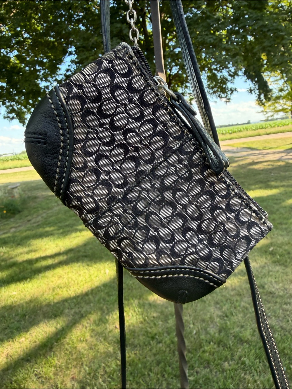 Coach Y2K Soho Swingpack Crossbody in Signature Jacquard w/ Matching Coin Purse - Picture 6 of 8